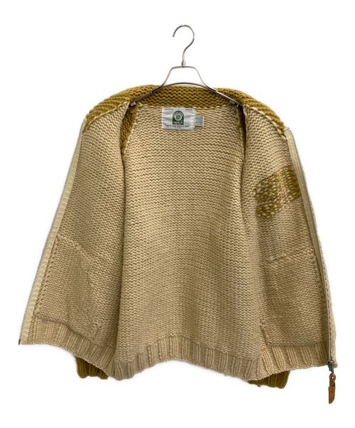 CANADIAN SWEATER（カナディアンセーター）CANADIAN SWEATER (カナディアンセーター) カウチンニットジャケット ベージュ×マスタード サイズ:-の古着・服飾アイテム