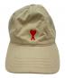 AMI Alexandre Mattiussi (アミアレクサンドルマテュッシ) ハートロゴキャップ ベージュ×レッド サイズ:-：7000円