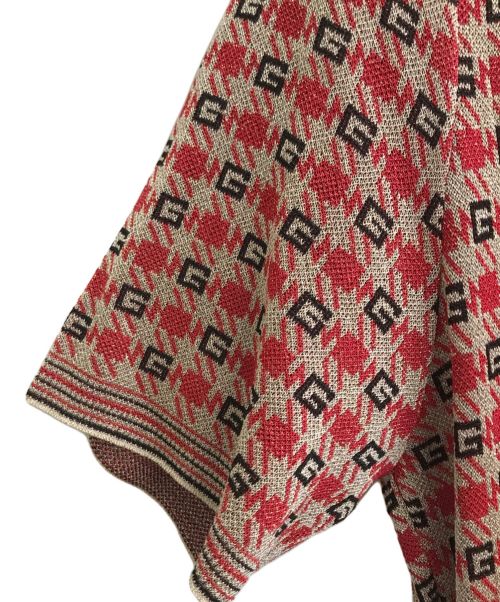 GUCCI（グッチ）GUCCI (グッチ) ニットワンピース レッド×ベージュ サイズ:L 未使用品の古着・服飾アイテム
