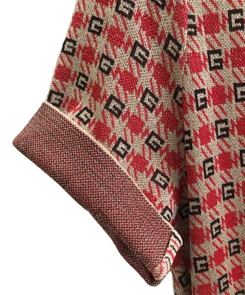 GUCCI（グッチ）GUCCI (グッチ) ニットワンピース レッド×ベージュ サイズ:L 未使用品の古着・服飾アイテム