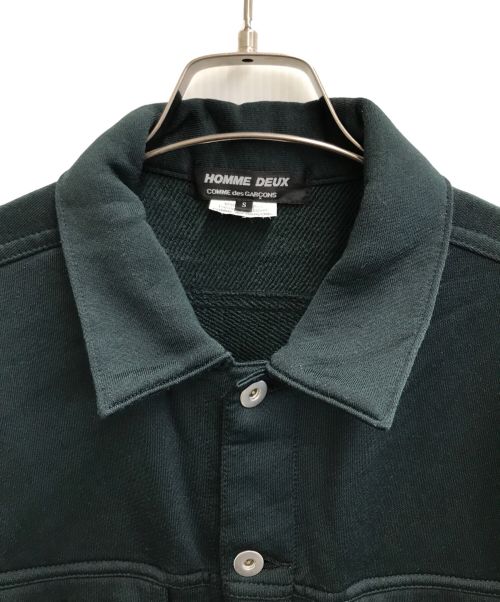COMME des GARCONS HOMME DEUX（コムデギャルソン オム ドゥ）COMME des GARCONS HOMME DEUX (コムデギャルソン オム ドゥ) コットンジャージ 3rdタイプトラッカージャケット グリーン サイズ:Sの古着・服飾アイテム