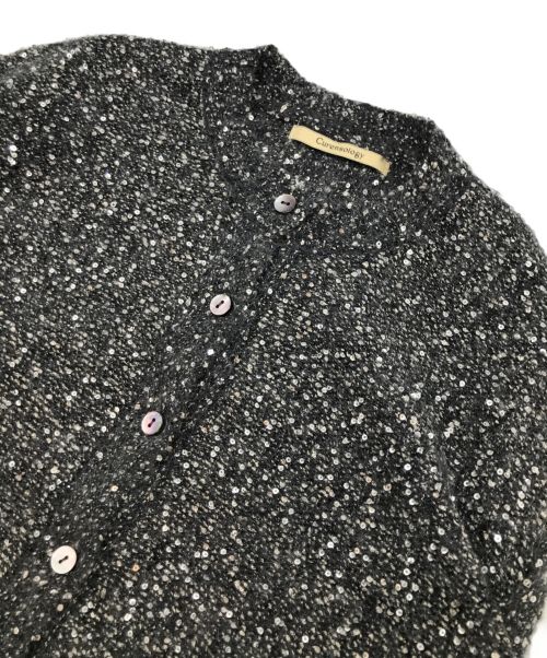 Curensology（カレンソロジー）Curensology (カレンソロジー) スパングルショートカーディガン グレー サイズ:Freeの古着・服飾アイテム