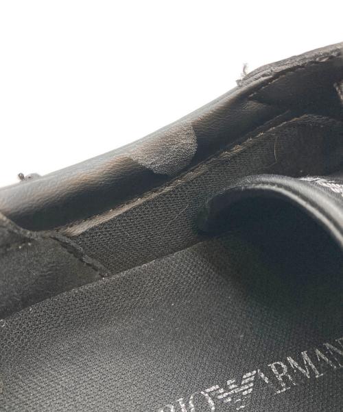 EMPORIO ARMANI（エンポリオアルマーニ）EMPORIO ARMANI (エンポリオアルマーニ) ACTION LEATHER SNEAKER ブラック サイズ:26cmの古着・服飾アイテム