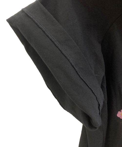 TAO COMME des GARCONS（タオ コムデギャルソン）TAO COMME des GARCONS (タオ コムデギャルソン) 綿天竺 刺繍加工 半袖カットソー ブラック サイズ:Lの古着・服飾アイテム