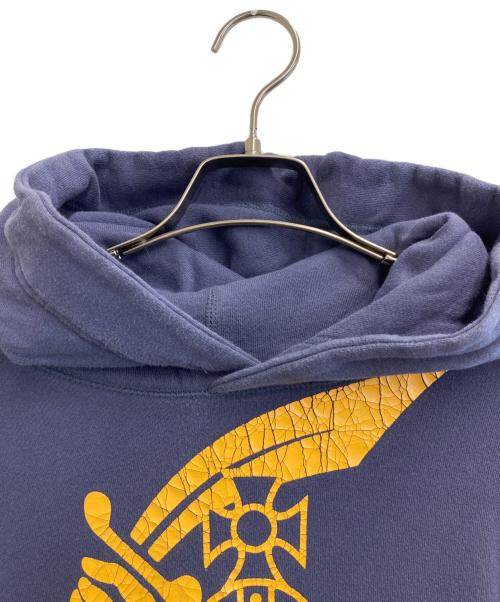 Vivienne Westwood ANGLOMANIA（ヴィヴィアンウエストウッドアングロマニア）VIVIENNE WESTWOOD ANGLOMANIA (ヴィヴィアンウエストウッドアングロマニア) プリントパーカーワンピース ネイビー サイズ:38の古着・服飾アイテム