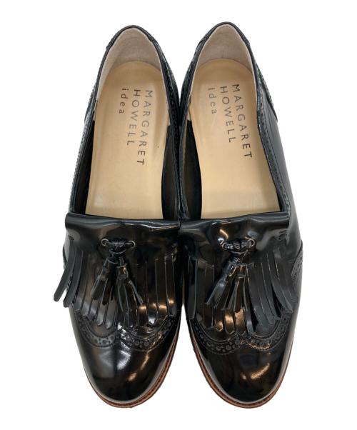 MARGARET HOWELL idea（マーガレット ハウエル アイディア）MARGARET HOWELL idea (マーガレット ハウエル アイディア) エナメルタッセルローファー ブラック サイズ:23.5の古着・服飾アイテム