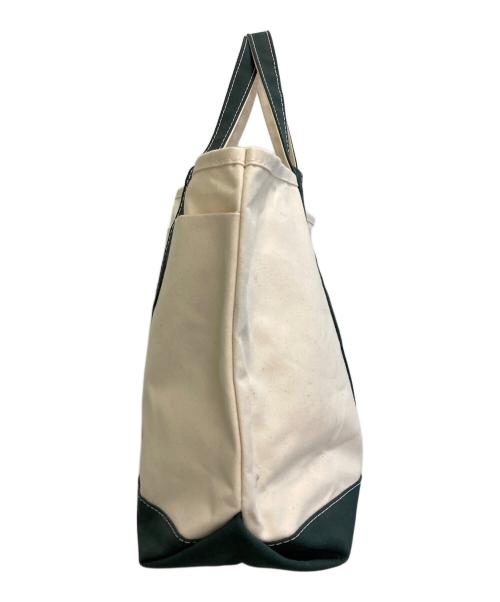 This is a(n)（This is a(n)）this is a(n) (This is a(n)) Creek ANGLER'S DEVICE (クリークアングラーズデヴァイス) Base Field Tote XL ホワイト×グリーンの古着・服飾アイテム