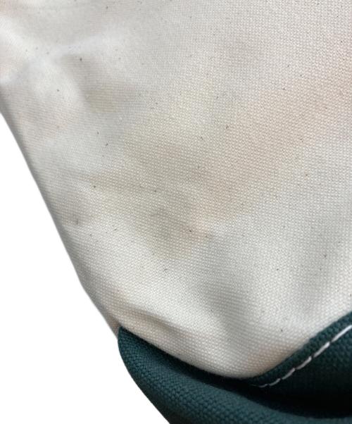 This is a(n)（This is a(n)）this is a(n) (This is a(n)) Creek ANGLER'S DEVICE (クリークアングラーズデヴァイス) Base Field Tote XL ホワイト×グリーンの古着・服飾アイテム