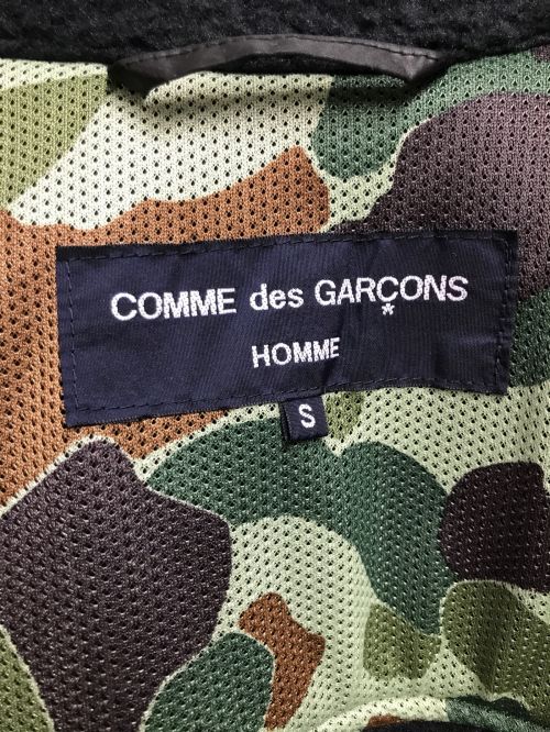 COMME des GARCONS HOMME（コムデギャルソン オム）COMME des GARCONS HOMME (コムデギャルソン オム) ボアフリース ブルゾン ブラック サイズ:Sの古着・服飾アイテム
