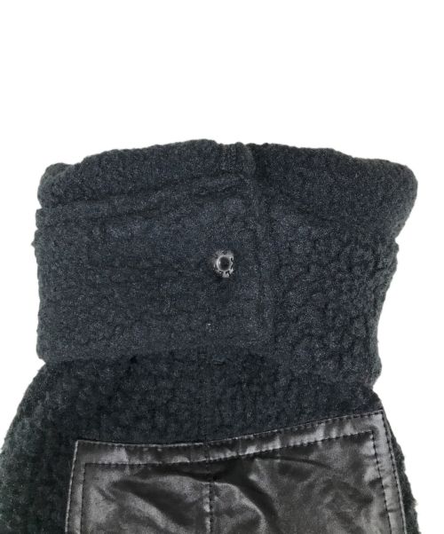 COMME des GARCONS HOMME（コムデギャルソン オム）COMME des GARCONS HOMME (コムデギャルソン オム) ボアフリース ブルゾン ブラック サイズ:Sの古着・服飾アイテム
