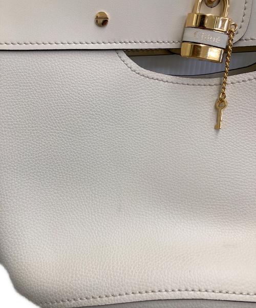 Chloe（クロエ）Chloe (クロエ) レザートートバッグ アイボリーの古着・服飾アイテム