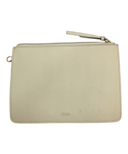 Chloe（クロエ）Chloe (クロエ) レザートートバッグ アイボリーの古着・服飾アイテム