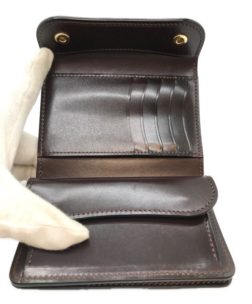 WILDSWANS（ワイルドスワンズ）WILDSWANS (ワイルドスワンズ) バーン サドルプルアップ 3つ折り財布 ブラウンの古着・服飾アイテム