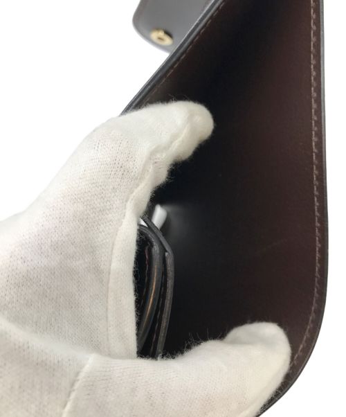 WILDSWANS（ワイルドスワンズ）WILDSWANS (ワイルドスワンズ) バーン サドルプルアップ 3つ折り財布 ブラウンの古着・服飾アイテム