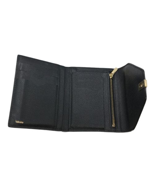 Valextra（ヴァレクストラ）Valextra (ヴァレクストラ) 3つ折り財布 イジィデ ウォレット ブラックの古着・服飾アイテム
