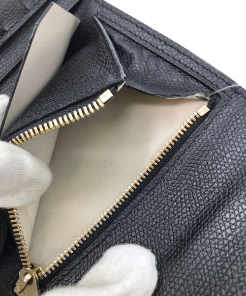 Valextra（ヴァレクストラ）Valextra (ヴァレクストラ) 3つ折り財布 イジィデ ウォレット ブラックの古着・服飾アイテム