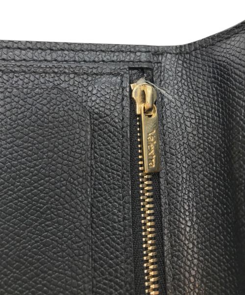 Valextra（ヴァレクストラ）Valextra (ヴァレクストラ) 3つ折り財布 イジィデ ウォレット ブラックの古着・服飾アイテム