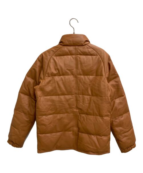 A BATHING APE（アベイシングエイプ）A BATHING APE (アベイシングエイプ) ラムレザーダウンジャケット ブラウン サイズ:Mの古着・服飾アイテム