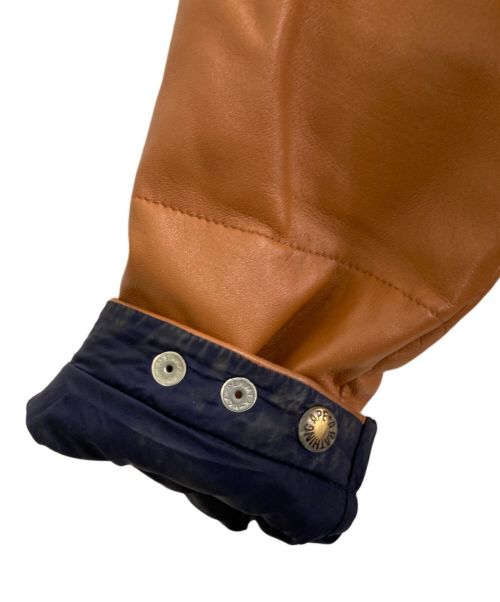 A BATHING APE（アベイシングエイプ）A BATHING APE (アベイシングエイプ) ラムレザーダウンジャケット ブラウン サイズ:Mの古着・服飾アイテム