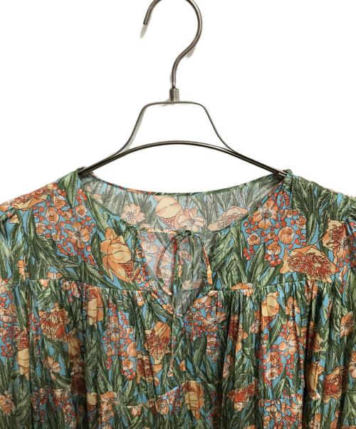 GRACE CONTINENTAL（（グレースコンチネンタル）GRACE CONTINENTAL (（グレースコンチネンタル) フラワープリントティアードミニワンピース グリーン サイズ:36の古着・服飾アイテム