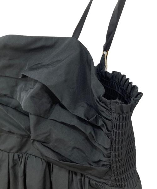 journal standard L'essage（ジャーナルスタンダード レサージュ）journal standard L'essage (ジャーナルスタンダード レサージュ) メモリータフタキャミワンピース ブラック サイズ:FREE 未使用品の古着・服飾アイテム