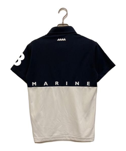 muta（ムータ）muta (ムータ) ポロシャツ ホワイト×ネイビー サイズ:SIZE Sの古着・服飾アイテム