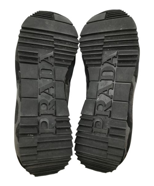 PRADA（プラダ）PRADA (プラダ) カモフラージュ柄スニーカー ブラック×グレー サイズ:6.5の古着・服飾アイテム