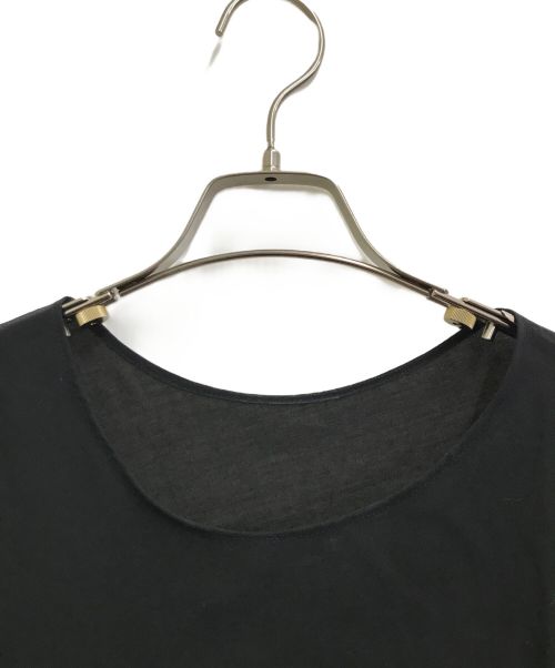 YOHJI YAMAMOTO（ヨウジヤマモト）YOHJI YAMAMOTO (ヨウジヤマモト) シアーアシンメトリーワンピース ブラック サイズ:Sの古着・服飾アイテム