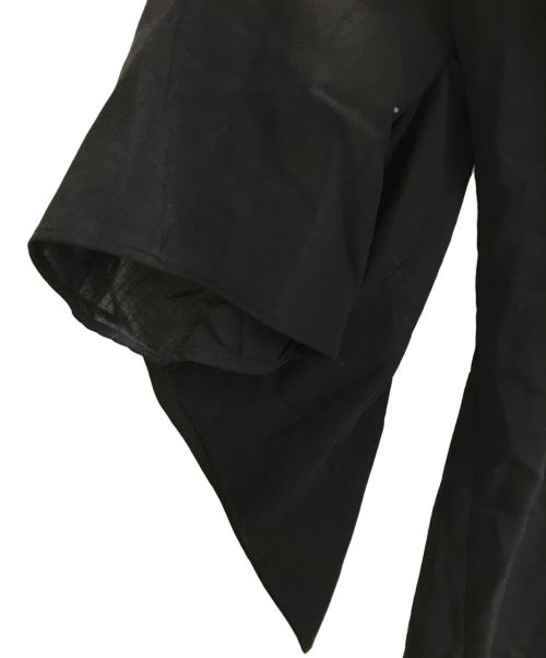 YOHJI YAMAMOTO（ヨウジヤマモト）YOHJI YAMAMOTO (ヨウジヤマモト) シアーアシンメトリーワンピース ブラック サイズ:Sの古着・服飾アイテム