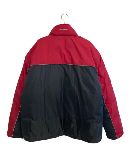 Eddie Bauer（エディーバウアー）Eddie Bauer (エディーバウアー) 古着ダウンジャケット ブラック×レッド サイズ:SIZE Lの古着・服飾アイテム