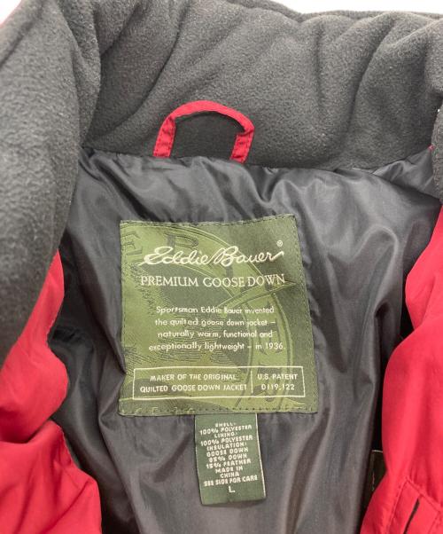 Eddie Bauer（エディーバウアー）Eddie Bauer (エディーバウアー) 古着ダウンジャケット ブラック×レッド サイズ:SIZE Lの古着・服飾アイテム