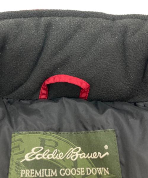 Eddie Bauer（エディーバウアー）Eddie Bauer (エディーバウアー) 古着ダウンジャケット ブラック×レッド サイズ:SIZE Lの古着・服飾アイテム