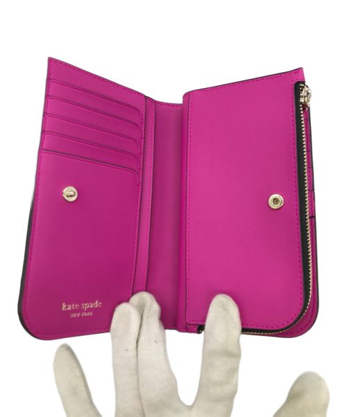 Kate Spade（ケイトスペード）Kate Spade (ケイトスペード) デヴィン フォール ポピーズ ブラック×ピンクの古着・服飾アイテム