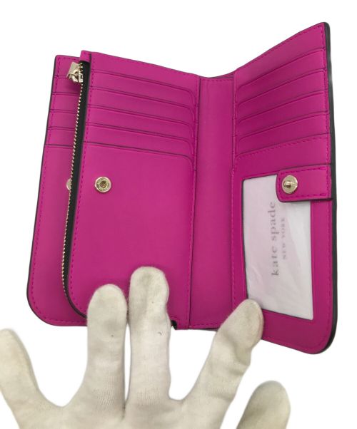 Kate Spade（ケイトスペード）Kate Spade (ケイトスペード) デヴィン フォール ポピーズ ブラック×ピンクの古着・服飾アイテム