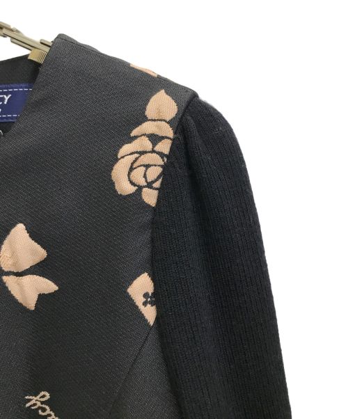 M'S GRACY（エムズグレイシー）M'S GRACY (エムズグレイシー) リボンカメリアジャガードワンピース ブラック サイズ:40の古着・服飾アイテム