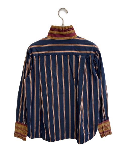 Vivienne Westwood RED LABEL（ヴィヴィアンウエストウッドレッドレーベル）Vivienne Westwood RED LABEL (ヴィヴィアンウエストウッドレッドレーベル) ストライプブザムシャツ ネイビー サイズ:Mの古着・服飾アイテム
