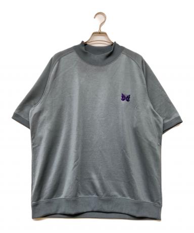 Needles シルバーグレー パープル サイドライン 蝶の刺繍 Tシャツ L 中古・古着通販】Needles (ニードルズ) S/S Mock Neck Tee Jersey