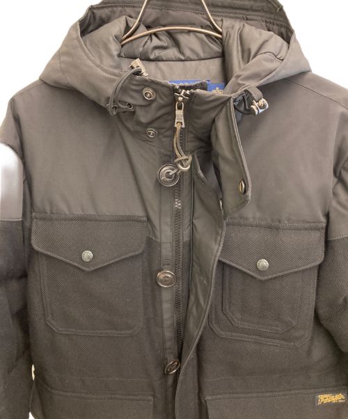 POLO RALPH LAUREN（ポロ・ラルフローレン）POLO RALPH LAUREN (ポロ・ラルフローレン) ウール切替ダウンジャケット ブラック サイズ:Mの古着・服飾アイテム