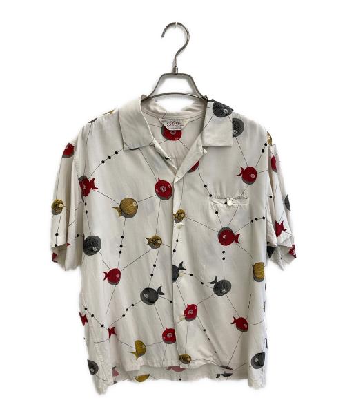 Star OF HOLLYWOOD（スターオブハリウッド）STAR OF HOLLYWOOD (スターオブハリウッド) オープンカラーシャツ ホワイト サイズ:Mの古着・服飾アイテム