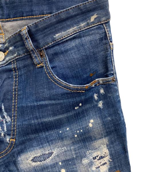 DSQUARED2（ディースクエアード）DSQUARED2 (ディースクエアード) ダメージ加工デニムパンツ インディゴ サイズ:46の古着・服飾アイテム