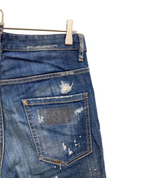 DSQUARED2（ディースクエアード）DSQUARED2 (ディースクエアード) ダメージ加工デニムパンツ インディゴ サイズ:46の古着・服飾アイテム