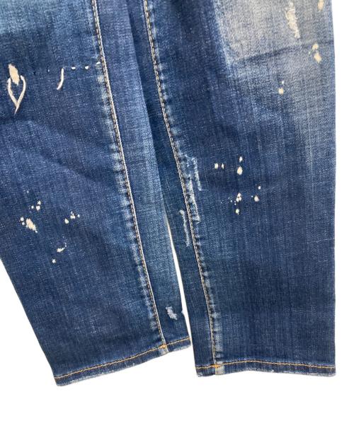 DSQUARED2（ディースクエアード）DSQUARED2 (ディースクエアード) ダメージ加工デニムパンツ インディゴ サイズ:46の古着・服飾アイテム