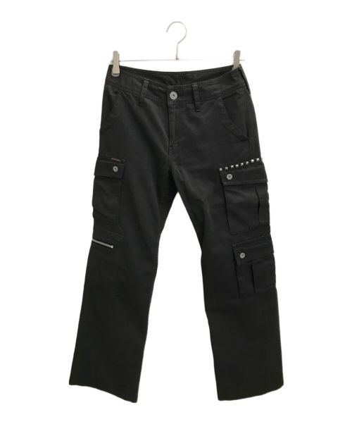 hysteric（ヒステリック）Hysteric (ヒステリック) スタッズカーゴパンツ ブラック サイズ:Sの古着・服飾アイテム