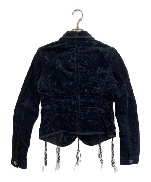 MARITHE+FRANCOIS GIRBAUD（マリテフランソワジルボー）MARITHE+FRANCOIS GIRBAUD (マリテフランソワジルボー) ベロアジャケット ブラック サイズ:Sの古着・服飾アイテム