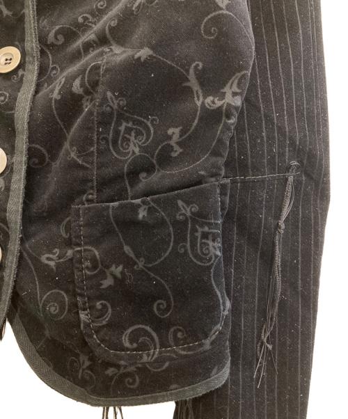 MARITHE+FRANCOIS GIRBAUD（マリテフランソワジルボー）MARITHE+FRANCOIS GIRBAUD (マリテフランソワジルボー) ベロアジャケット ブラック サイズ:Sの古着・服飾アイテム