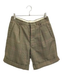 Maison Margiela 1（メゾンマルジェラ 1）の古着「ロールアップチェックハーフパンツ」｜ベージュ