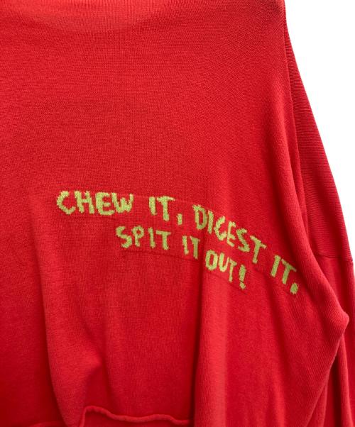 BRAIN DEAD（ブレインデッド）BRAIN DEAD (ブレインデッド) Spit It Oversized Cropped Boxy Sweater レッド サイズ:XLの古着・服飾アイテム
