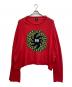 BRAIN DEAD（ブレインデッド）の古着「Spit It Oversized Cropped Boxy Sweater」｜レッド