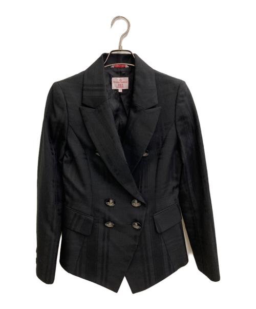 Vivienne Westwood RED LABEL（ヴィヴィアンウエストウッドレッドレーベル）Vivienne Westwood RED LABEL (ヴィヴィアンウエストウッドレッドレーベル) ダブルブレストジャケット ブラック サイズ:2の古着・服飾アイテム