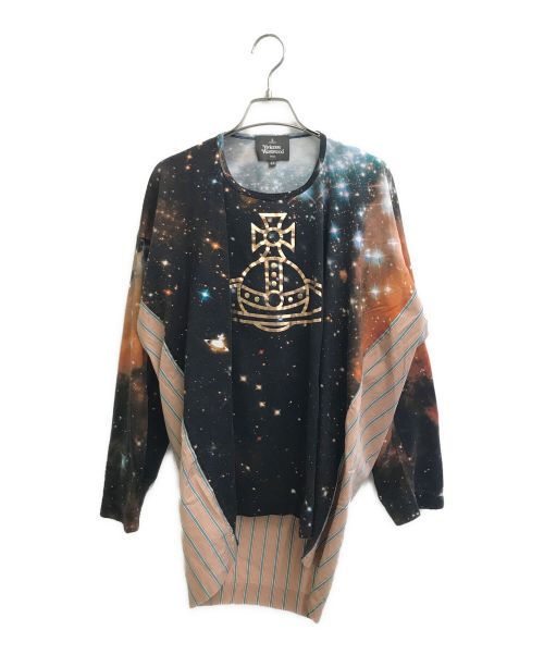 Vivienne Westwood man（ヴィヴィアン ウェストウッド マン）Vivienne Westwood man (ヴィヴィアン ウェストウッド マン) ギャラクシードッキングカットソー ブラック サイズ:44の古着・服飾アイテム